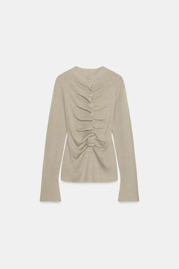 DRAPED KNIT CARDIGAN