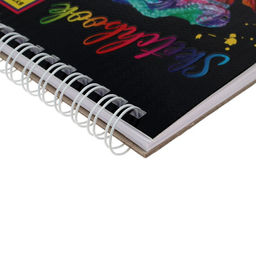 Скетчбук Calligrata для работы маркерами А5, 50 листов, Хамелеон, металлизированный картон с объёмным рисунком, блок 90 г/м2  фото 3