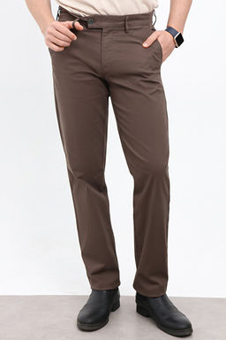 Kahverengi Erkek Dokulu Regular Chino Pantolon TMNAW26PL00029