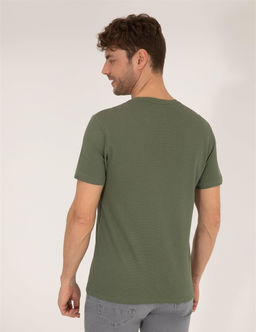 Haki Slim Fit Basic Ti__rt - Pierre cardin фото 5