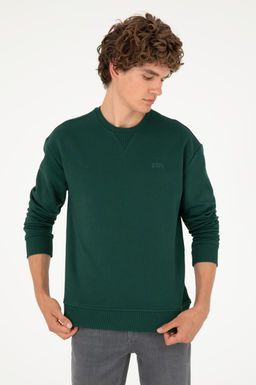 Мужской темно-зеленый базовый свитшот Неожиданная скидка в корзине - U.s. polo assn фото 3