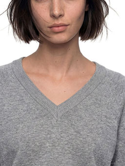 V Yaka Kad?n Triko Kazak