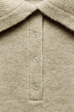 POLO COLLAR KNIT SWEATER - Zara фото 8