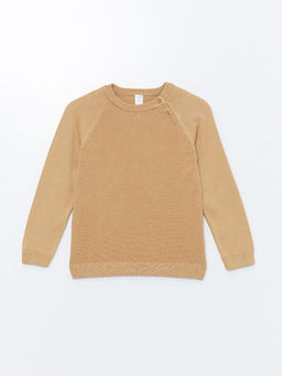 Bisiklet Yaka Uzun Kollu Erkek Bebek Triko Kazak