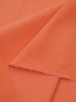 Микровельвет цв.Оранжево-коралловый, ш.1.5м, хлопок-100%, 190гр/м.кв - Купава фото 4