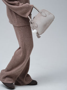 Замшевая сумка Polly DBR 31348 каменный  фото 8