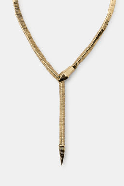 SNAKESKIN PRINT PIECES NECKLACE - Zara фото 3