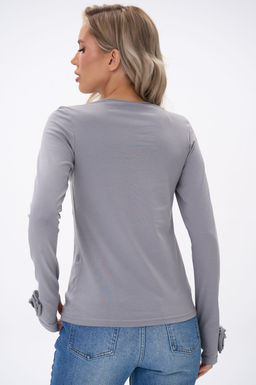 Лонгслив Эми (серый) - Эльза фото 13