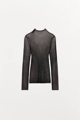 METALLIC THREAD KNIT TOP - Zara фото 5