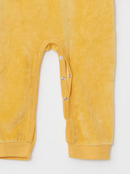 Bisiklet Yaka Uzun Kollu Nak?? Detayl? Kadife Erkek Bebek Tulum - Waikiki фото 3