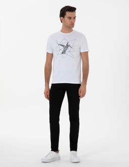 Siyah Slim Fit Pamuk Kar___ml_ Jean Pantolon - Cacharel фото 3
