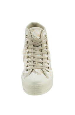 Кеды в клеточку, бежево-серый - Heine фото 9