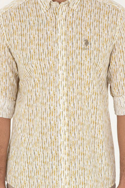 U. S. Polo Assn / Мужская рубашка цвета хаки с длинным рукавом - U.s. polo assn фото 6