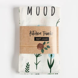 Набор кухонных полотенец Доляна Flowers mood 35х60 см -2 шт, 100% хлопок, вафля 160 г/м2  фото 6