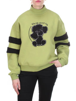 D-5625 Толстовка женская Bluoltre (27% хлопок, 70% полиэстер, 3% вискоза) - Фабричный китай фото 7