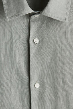 Camisa de lino Slim Fit - H&m фото 6