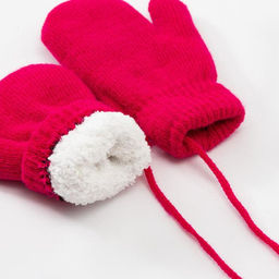 Варежки детские двухслойные MINAKU Однотонные,цв. ярко-розовый, р-р 14 (4-5 лет)  фото 2