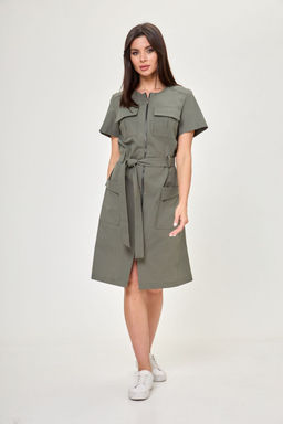 Платье ANELLI 1272 хвоя  фото 2