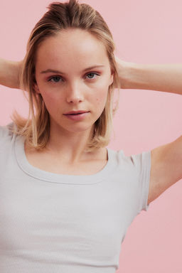 Camiseta cropped de canale - H&m фото 3