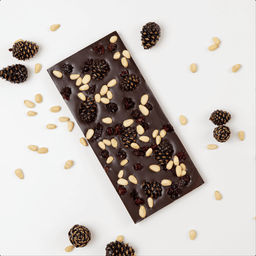 Шоколад Горький с сосновыми шишками, цельным кедровым орехом и вяленной брусникой - Абаканские Сласти фото 2