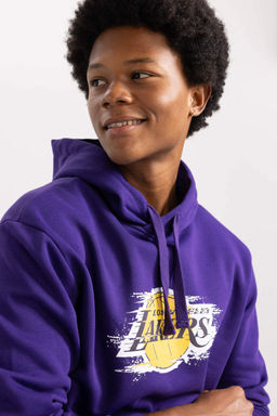 DeFactoFit Толстовка свободного покроя с капюшоном NBA Los Angeles Lakers  фото 3
