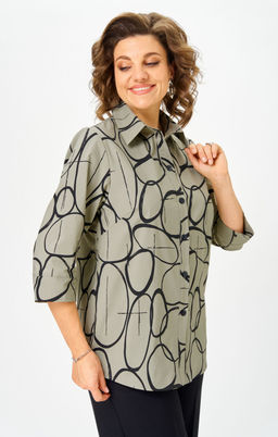 Блуза БелЭльСтиль 877 олива фото 2