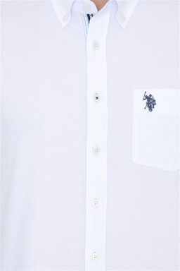 U. S. Polo Assn Мужская белая рубашка с длинным рукавом - U.s. polo assn фото 12