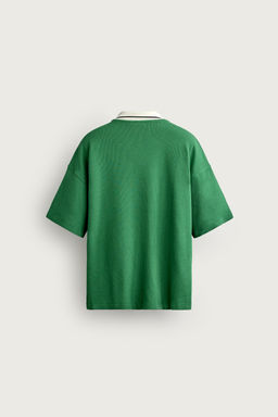 POLO RELAXED FIT F?TBOL RETRO / Verde / Crudo - Zara фото 8