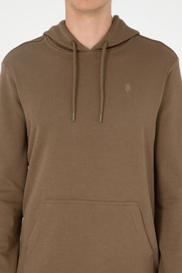 Мужской базовый свитшот цвета хаки - U.s. polo assn фото 6