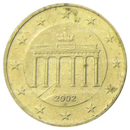 Монета 10 евроцентов 2002 года A Германия