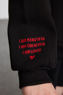 TRENDYOLMILLA Mor Nak?sl? Regular/Normal Kal?p Kal?n Ici Polarl? Orme Sweatshirt TWOAW25SW00176  фото 16