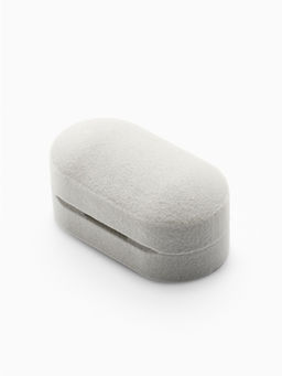 Футляр под серьги, кольца, Овал вытянутый, бархатный, 7.5?4?3 см, серый