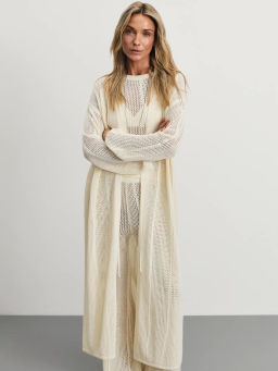 Длинный вязаный кардиган на завязках / Zarina фото 2