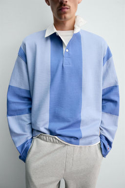 CHAMPION ® X ZARA COLOUR BLOCK POLO SHIRT  фото 7