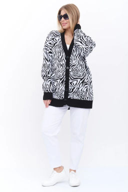 ЗЛАТА Жакет В 1881/черно-белый