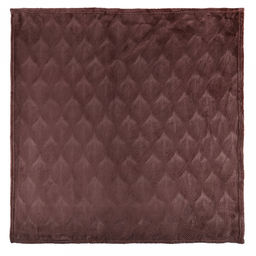 Плед/покрывало в коляску 80х80см "Корица", велсофт "Магнолия" гладкокрашенный, полиэстер 100%, плотность 270г/м2, упаковка: пакет ПП 22х30см, "Домашняя мода" (Россия)