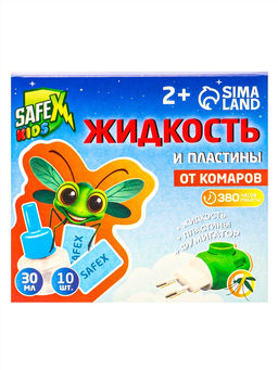 Набор от комаров SAFEX KIDS (фумигатор+жидкость+пластины), детский, 1 шт.  фото 11