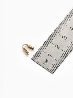 Цена за 2 шт. Концевик-зажим СМ-296-2, набор 20 шт., 1?0.8?0.4 см, цвет золото