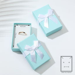 Цена за 6 шт. Коробочка подарочная под набор «Тиффани», 5×8 см, голубая