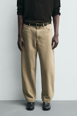 PANTAL?N STRAIGHT FIT LAVADO / Beige - Zara фото 11