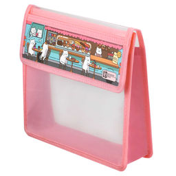 Папка для школьных тетрадей пластиковая Феникс+, арт. 72372/ 12 КОТОКАФЕ (полипропилен, формат А5, 2