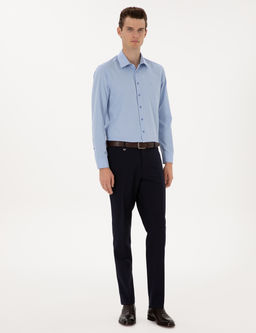 Lacivert Slim Fit %100 Y_n Kuma_ Pantolon