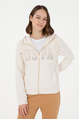 Женский кремовый базовый свитшот Неожиданная скидка в корзине - U.s. polo assn фото 10