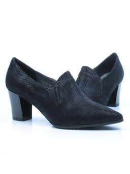 03-6247-T1 BLACK Полуботинки женские (велюр, натуральная кожа)