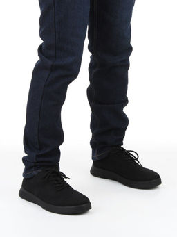 05-9074-1H BLACK Полуботинки летние мужские (текстиль)