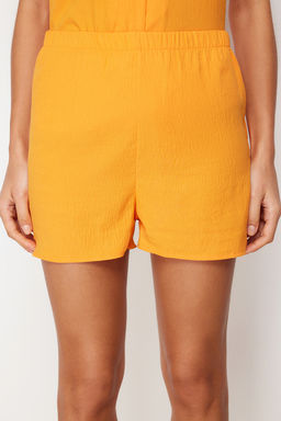 Trendyolmilla Sar? Ar? Nak?sl? Sortlu Dokuma Pijama Tak?m? THMSS24PT00053 фото 6