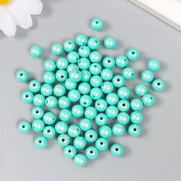 Бусины для творчества пластик Шарик. Зелёный перелив набор 20 гр d=0,8 см - Арт узор фото 2