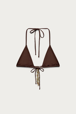 TOP BIKINI TRIANGULAR CONCHAS MARISA BERENSON X ZARA / Marr?n  фото 2