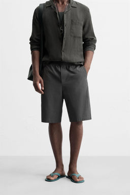RELAXED FIT COTTON BERMUDA SHORTS - Zara фото 20