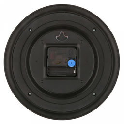 Часы настенные "Авеню" д19-22,5см, h4см, мягкий ход, циферблат белый; цифры арабские, черный; корпус пластик, черный, полоски медного цвета; в коробке (Китай)